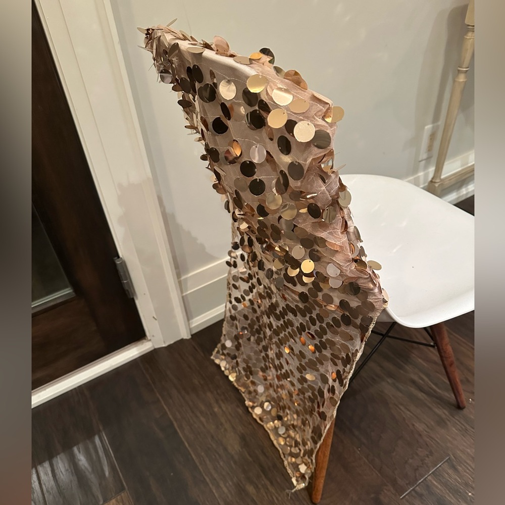 NWT 7 x Gold Sequined Chair Covers